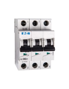 Wyłącznik nadprądowy 3P B 63A 15kA AC FAZ B63/3 278853