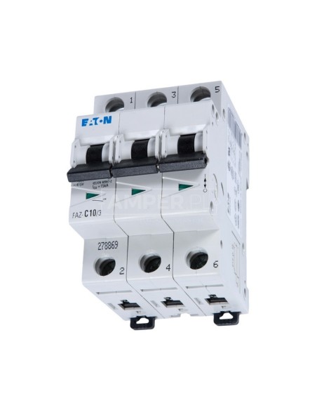 Wyłącznik nadprądowy 3P C 10A 15kA AC FAZ C10/3 278869