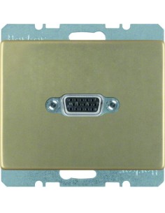 Arsys Gniazdo VGA z zaciskami śrubowymi, jasny brąz, lakierowany 3315419011 Berker Hager