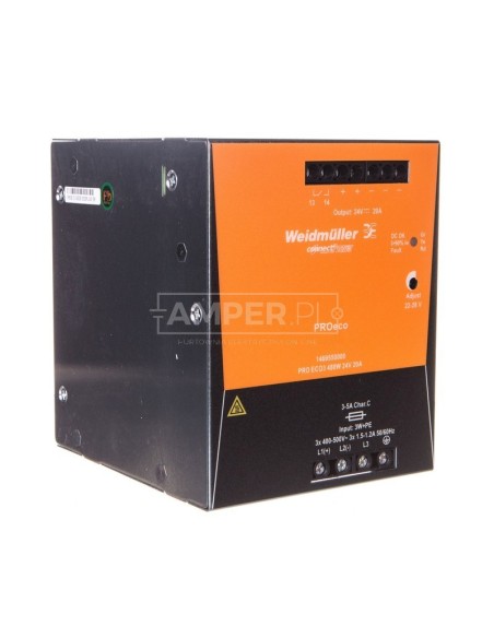 Zasilacz impulsowy trójfazowy 400-500V AC/24V DC 20A 480W PRO ECO3 480W 24V 20A 1469550000