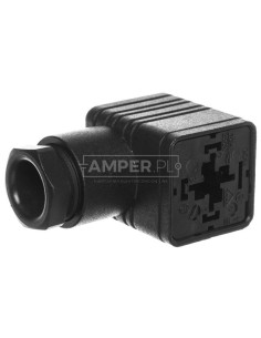 Złącze czujnika żeńskie kątowe 4-pinowe Pg11 DIN 43650 A IP65 XZCC43FCP40B