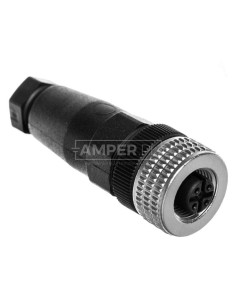 Złącze żeńskie M12 proste 5-pinowe dławica Pg7 metal XZCC12FDM50B