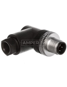 Złącze męskie M12 kątowe 4-pinowe dławica Pg7 metal XZCC12MCM40B