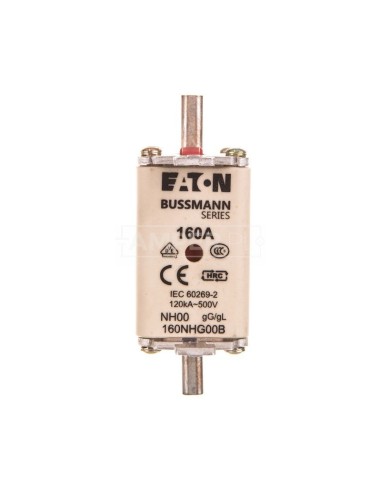 Wkładka NH FUSE 160A 500V GL/GG SIZE 00 DUAL IN 160NHG00B