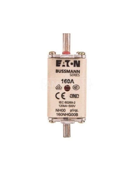 Wkładka NH FUSE 160A 500V GL/GG SIZE 00 DUAL IN 160NHG00B