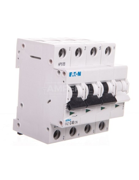 Wyłącznik nadprądowy 3P+N C 40A 15kA FAZ C40/3N 278979