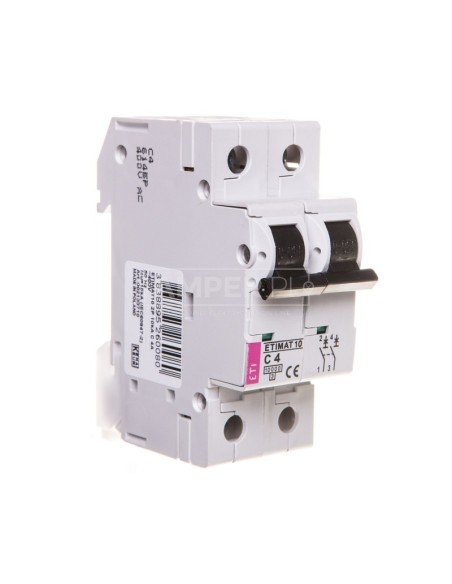 Wyłącznik nadprądowy 2P C 4A 10kA AC ETIMAT10 002133710