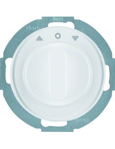 R.classic Łącznik żaluzjowy obrotowy z elementem centralnym i pokrętłem, 1-biegunowy, biały, połysk 38112089 Berker Hager