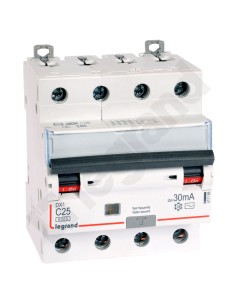 Wyłącznik różnicowo-nadprądowy 4P 25A C 0,03A typ AC P314 DX3 411188