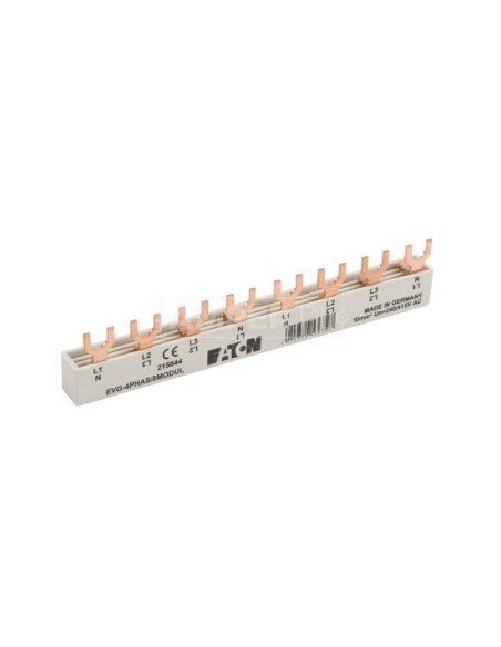 Szyna łączeniowa 4P 63A 10mm2 widełkowa 3P+N (8 mod.) EVG-4PHAS/8MODUL 215644