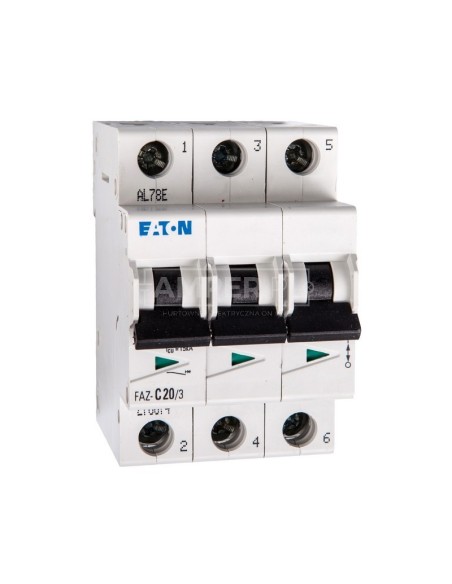 Wyłącznik nadprądowy 3P C 20A 15kA AC FAZ C20/3 278874