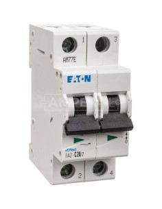 Wyłącznik nadprądowy 2P C 20A 15kA AC FAZ C20/2 278761