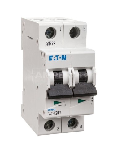 Wyłącznik nadprądowy 2P C 20A 15kA AC FAZ C20/2 278761