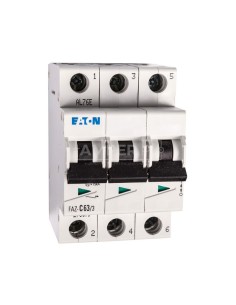 Wyłącznik nadprądowy 3P C 63A 15kA AC FAZ C63/3 278879