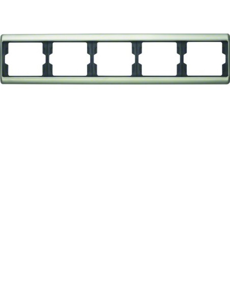 Arsys Ramka 5-krotna pozioma, stal szlachetna nierdzewna 13940004 Berker Hager