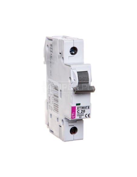 Wyłącznik nadprądowy 1P C 20A 6kA AC ETIMAT 6 002141517