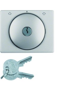 K.5 Płytka czołowa z kluczykiem do łącznika żaluzjowego obrotowego, aluminium 10797103 Berker Hager