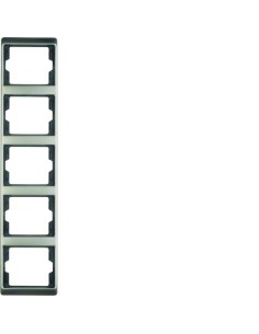 Arsys Ramka 5-krotna pionowa, stal szlachetna nierdzewna 13540004 Berker Hager