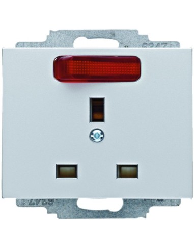 K.5 Gniazdo standard brytyjski, z możliwością wyłączenia, alu 63477003 Berker Hager