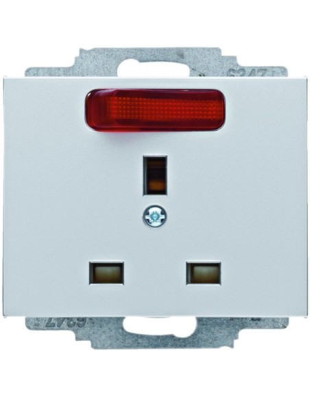 K.5 Gniazdo standard brytyjski, z możliwością wyłączenia, alu 63477003 Berker Hager