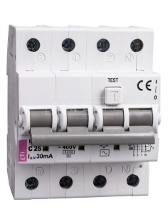 Wyłącznik różnicowo-nadprądowy 4P 25A C 0,03A typ AC KZS-4M 002174026