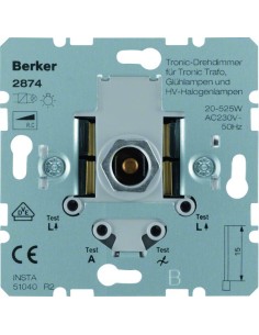 one.platform Ściemniacz obrotowy Tronic® z płynną regulacją 20-525 W, mechanizm 2874 Berker Hager