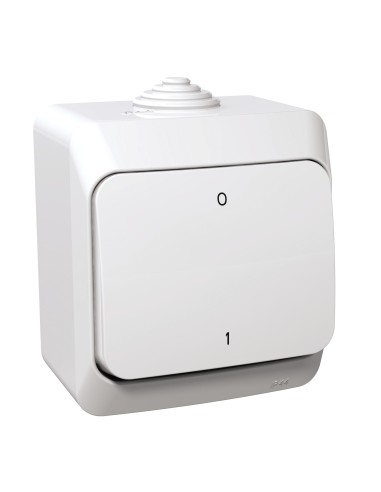 Cedar Plus - Łącznik 2-biegunowy IP44 biały WDE000520