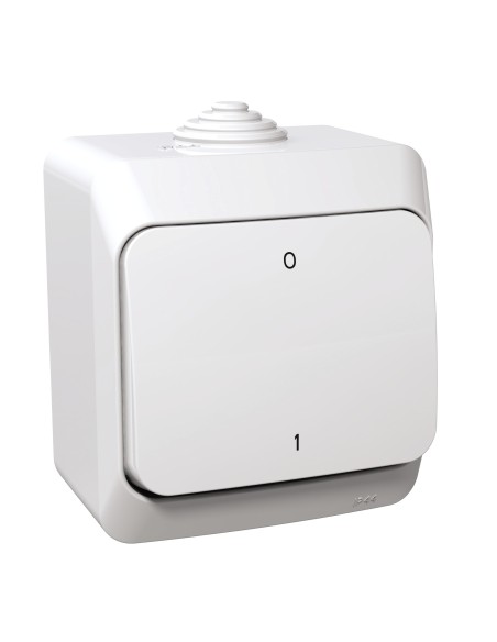 Cedar Plus - Łącznik 2-biegunowy IP44 biały WDE000520