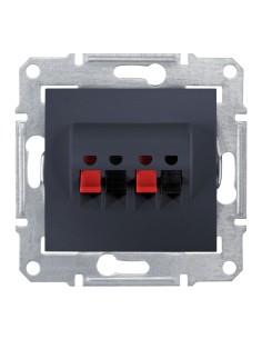 Sedna Gniazdo głośnikowe podwójne grafit SDN5400170 2