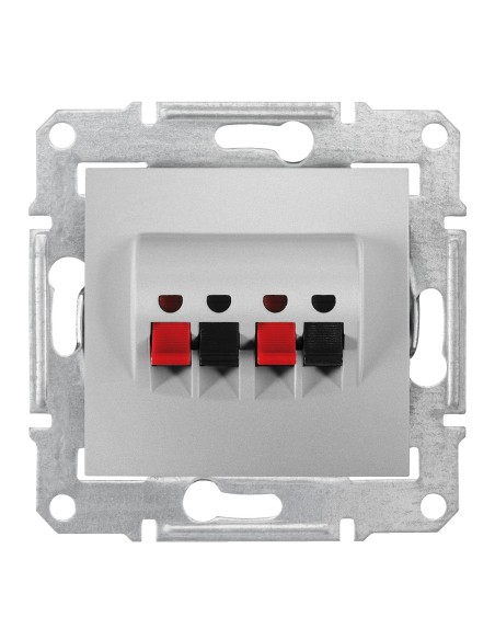 Sedna Gniazdo głośnikowe podwójne aluminium SDN5400160