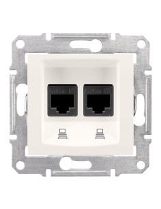 Sedna Gniazdo komputerowe 2x RJ45 kat.6 UTP krem SDN4800123 2