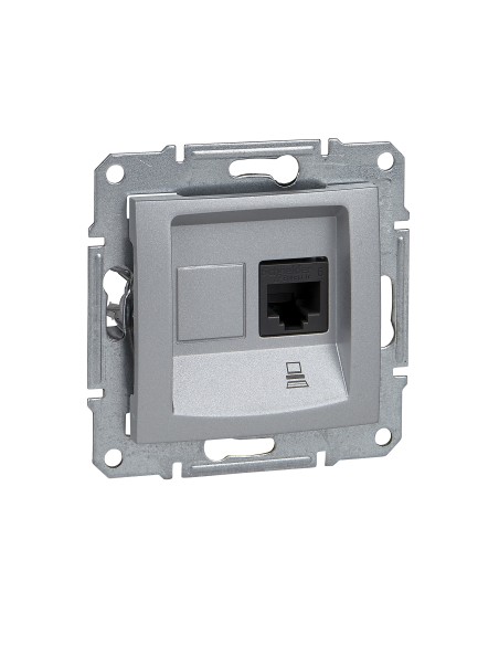 Sedna Gniazdo komputerowe RJ45 kat.6 UTP aluminium SDN4700160