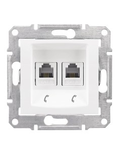 Sedna Gniazdo telefoniczne RJ11 biały SDN4201121 2