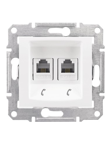 Sedna Gniazdo telefoniczne RJ11 biały SDN4201121