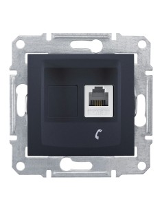 Sedna Gniazdo telefoniczne RJ11 grafit SDN4101170 2