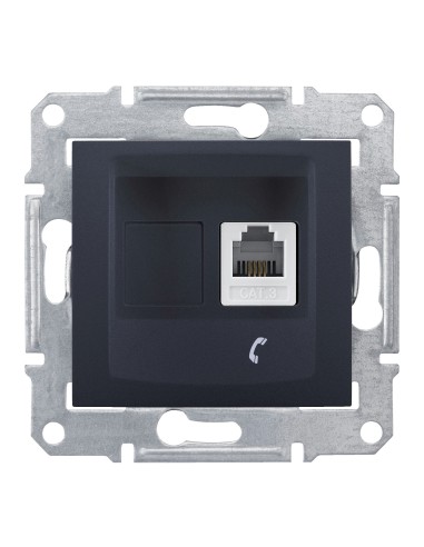 Sedna Gniazdo telefoniczne RJ11 grafit SDN4101170