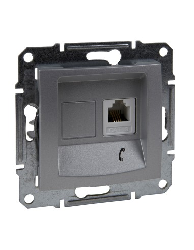 Sedna Gniazdo telefoniczne RJ11 aluminium SDN4101160