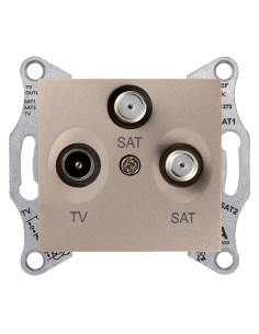 Sedna Gniazdo TV/SAT/SAT końcowe (1dB) satyna SDN3502168 2