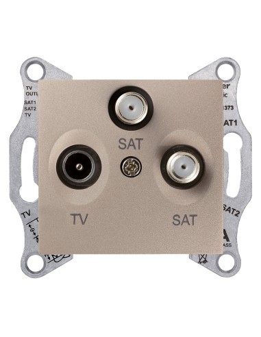 Sedna Gniazdo TV/SAT/SAT końcowe (1dB) satyna SDN3502168