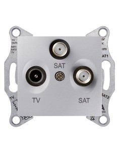 Sedna Gniazdo TV/SAT/SAT końcowe (1dB) aluminium SDN3502160 2