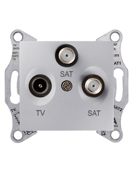 Sedna Gniazdo TV/SAT/SAT końcowe (1dB) aluminium SDN3502160