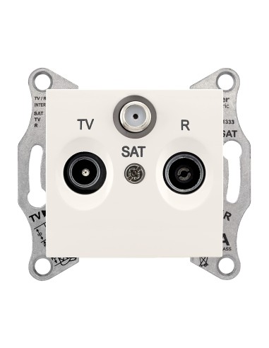Sedna Gniazdo R/TV/SAT przelotowe (4dB) krem SDN3501423