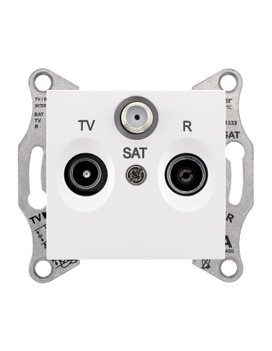 Sedna Gniazdo R/TV/SAT przelotowe (4dB) biały SDN3501421