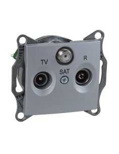 Sedna Gniazdo R/TV/SAT końcowe (1dB) aluminium SDN3501360 2