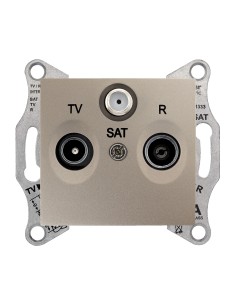 Sedna Gniazdo R/TV/SAT przelotowe (8dB) satyna SDN3501268 2