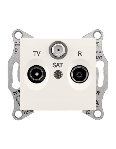Sedna Gniazdo R/TV/SAT przelotowe (8dB) krem SDN3501223