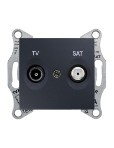Sedna Gniazdo TV/SAT przelotowe (4dB) grafit SDN3401970 2