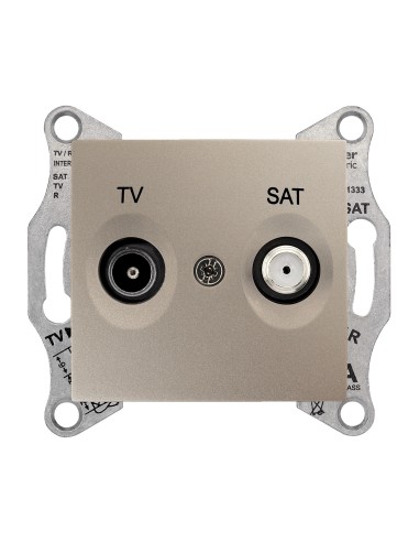 Sedna Gniazdo TV/SAT przelotowe (4dB) satyna SDN3401968