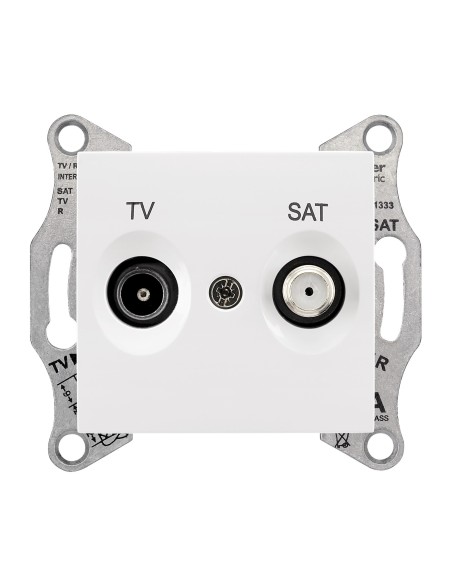 Sedna Gniazdo TV/SAT przelotowe (4dB) biały SDN3401921