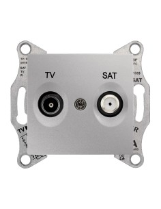 Sedna Gniazdo TV/SAT końcowe (1dB) aluminium SDN3401660 2